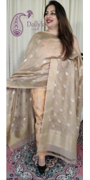 Pure Silk by Cotton Handloom Zari Weaved Suit