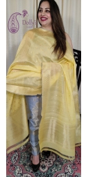 Pure Chanderi Silk Handloom Zari Weaved Suit