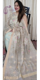 Pure Chanderi Silk Handloom Zari Weaved Suit