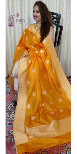 Pure Kataan Silk Zari and Meenakari Weaved Dupatta