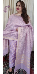 Pure Kora Cotton Handloom Zari Weaved 3 Piece Suit