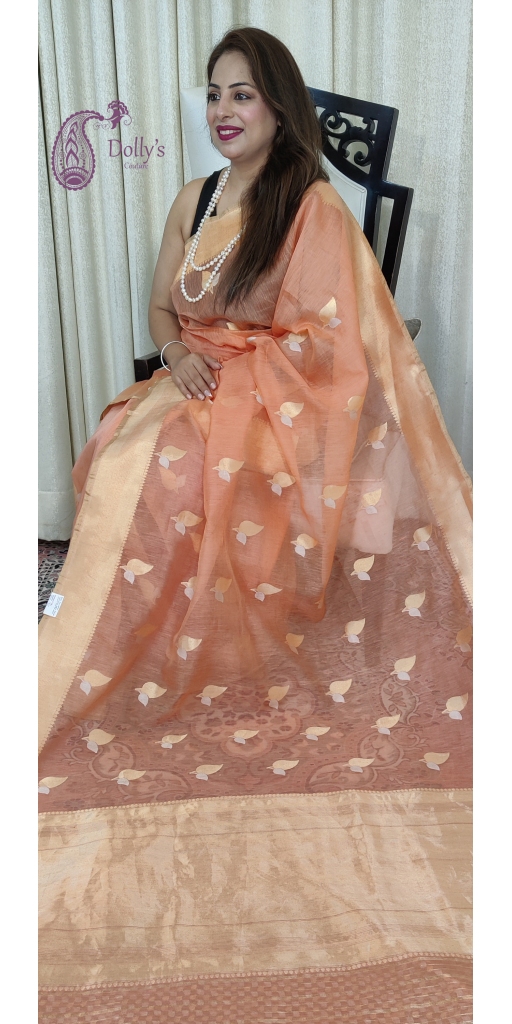 Pure Silk by Cotton Handloom Sona Roopa Kadua Zari Weaved Saree