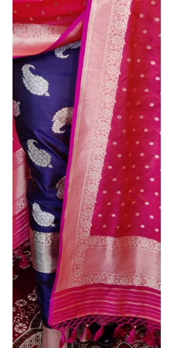 Pure Kataan Silk Sona Roopa Kadua Zari Weaved 3 Piece Suit
