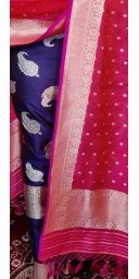 Pure Kataan Silk Sona Roopa Kadua Zari Weaved 3 Piece Suit