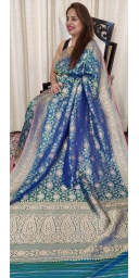 Pure Kataan Silk Handloom Zari Weaved Tanchui Saree
