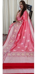 Pure Kataan Silk Kadua Zari Weaved Saree with Big Border and Palla