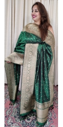 Pure Kataan Silk Kadua Zari Weaved Dupatta with Big Border