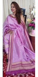 Pure Kataan Silk Handloom Sona Roopa Kadua Zari Weaved 3 Piece Suit