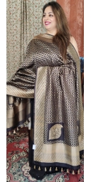 Pure Kataan Silk Cut-Work Zari Weaved Dupatta with Konia on Corners