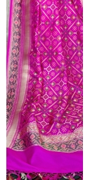 Pure Kataan Silk Intricate Zari and Meenakari Weaved Patola Dupatta