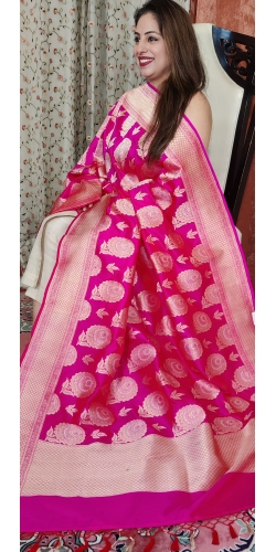 Pure Kataan Silk Sona Roopa Cut-Work Zari Weaved Dupatta