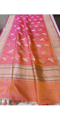 Pure Kataan Silk Sona Roopa Kadua Zari and Meenakari Weaved Dupatta